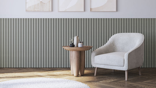 InsuSlat™ Wall Panel - Limestone - H120cm x W60cm (Pack of 2) = H120cm x W120cm