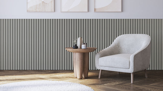 InsuSlat™ Wall Panel - Linen - H120cm x W60cm (Pack of 2) = H120cm x W120cm