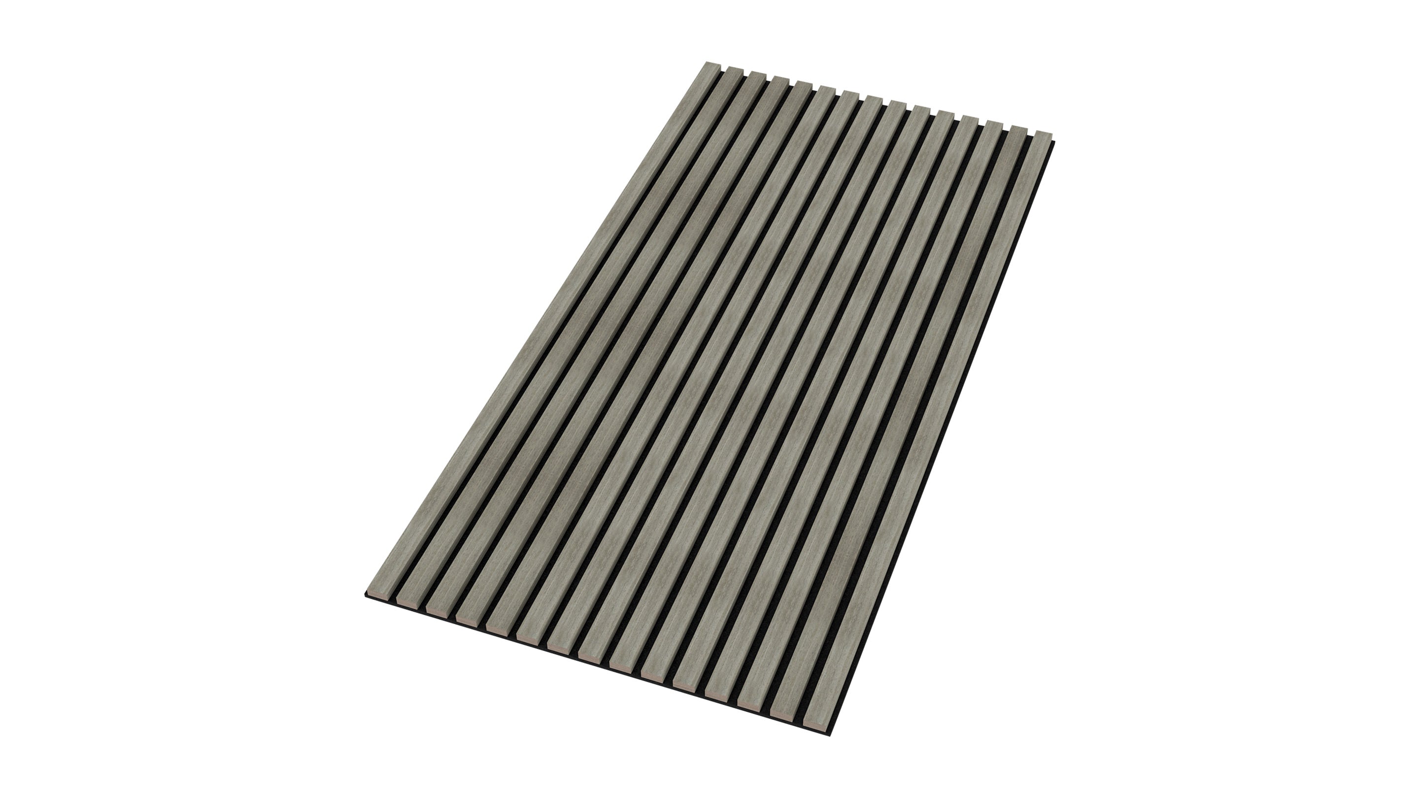 InsuSlat™ Wall Panel - Mid Grey - H120cm x W60cm (Pack of 2) = H120cm x W120cm