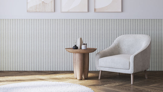 InsuSlat™ Wall Panel - Off White - H120cm x W60cm (Pack of 2) = H120cm x W120cm