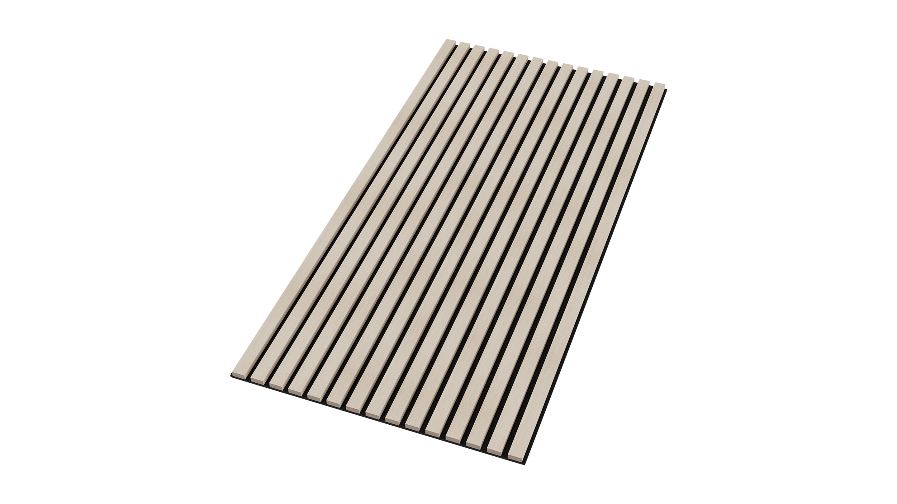 InsuSlat™ Wall Panel - White Oak - H120cm x W60cm (Pack of 2) = H120cm x W120cm
