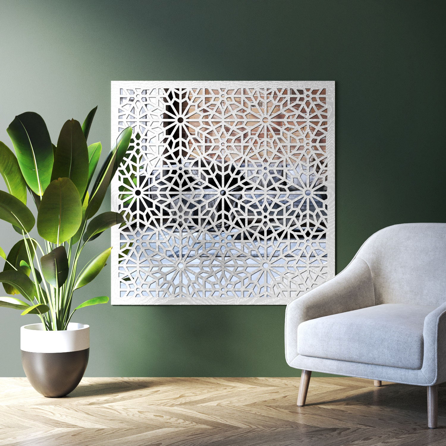 Alnara indoor decorative mirrored panel