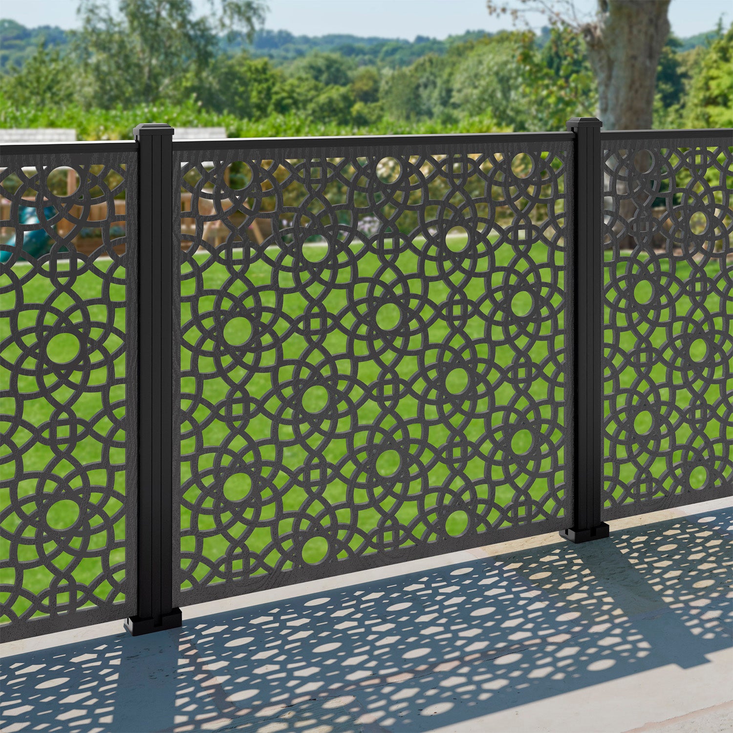 Ambar Decorative Fence - 120x120cm - with our aluminium posts