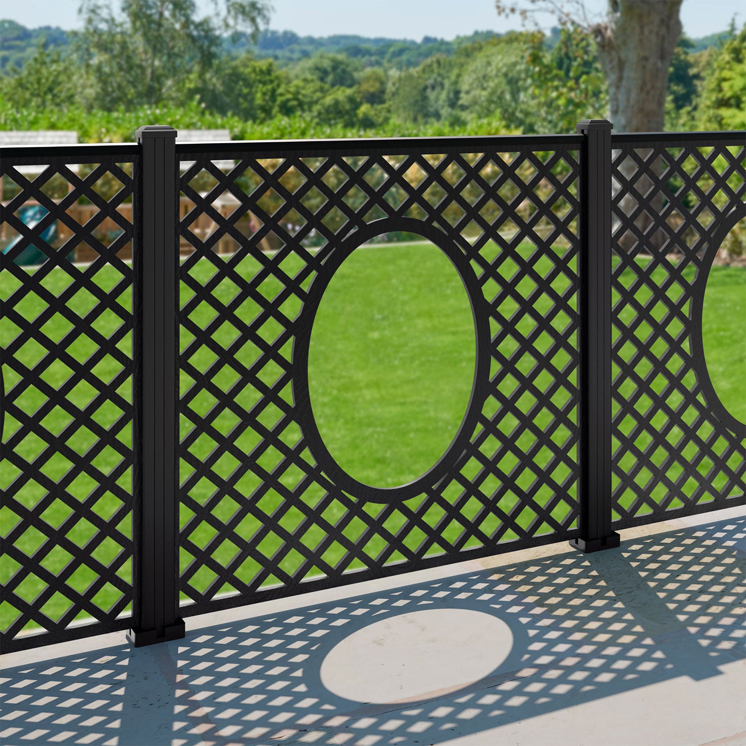 Amersham Decorative Fence - 120x120cm - with our composite posts
