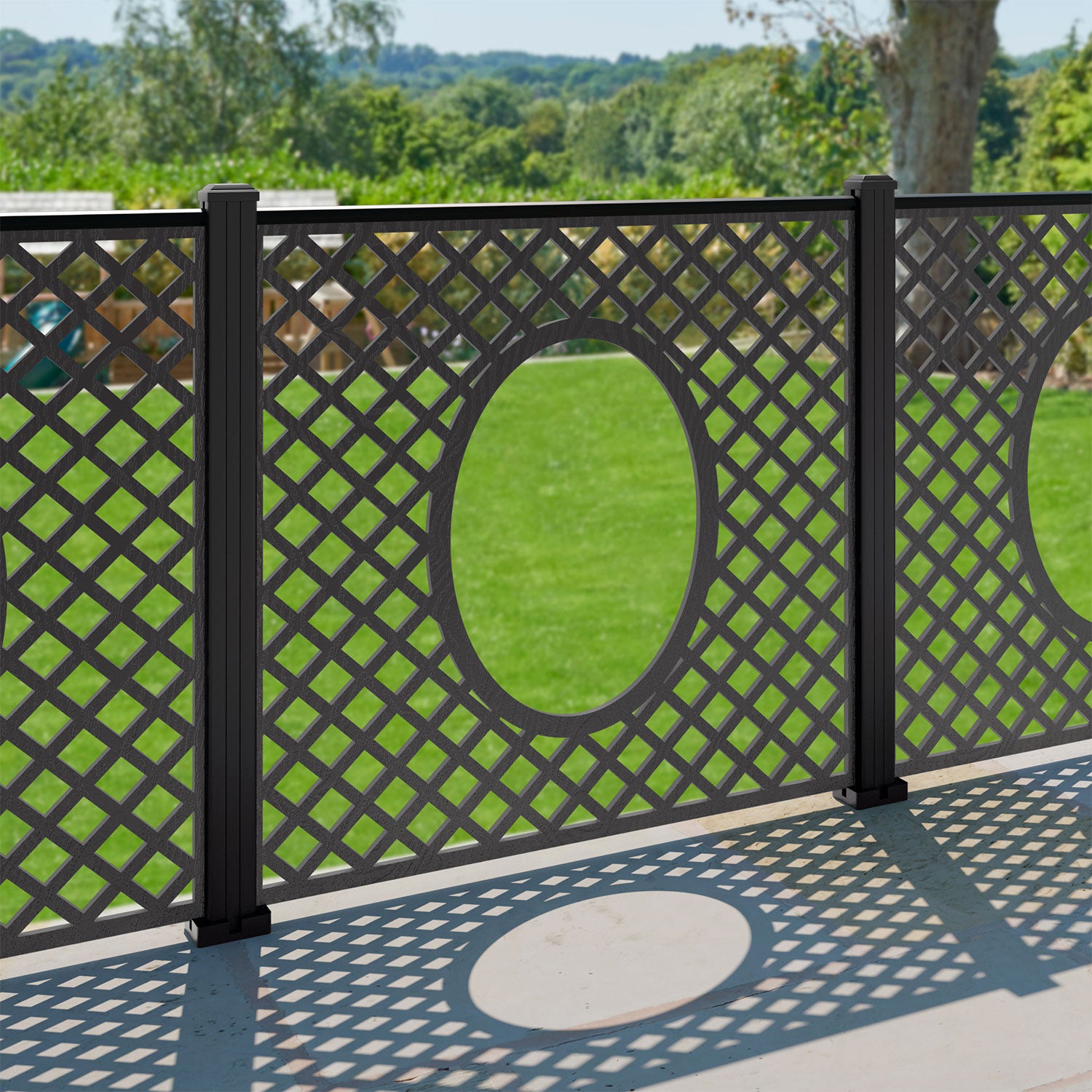 Amersham Decorative Fence - 120x120cm - with our composite posts