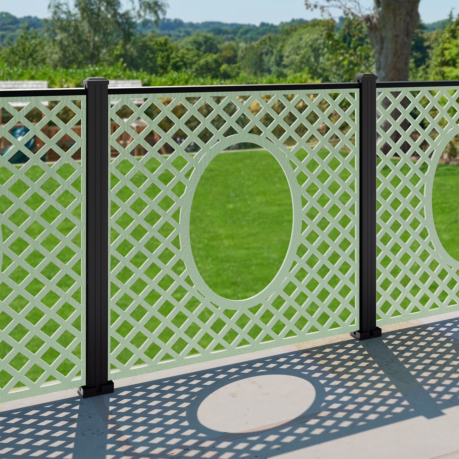 Amersham Decorative Fence - 120x120cm - with our aluminium posts