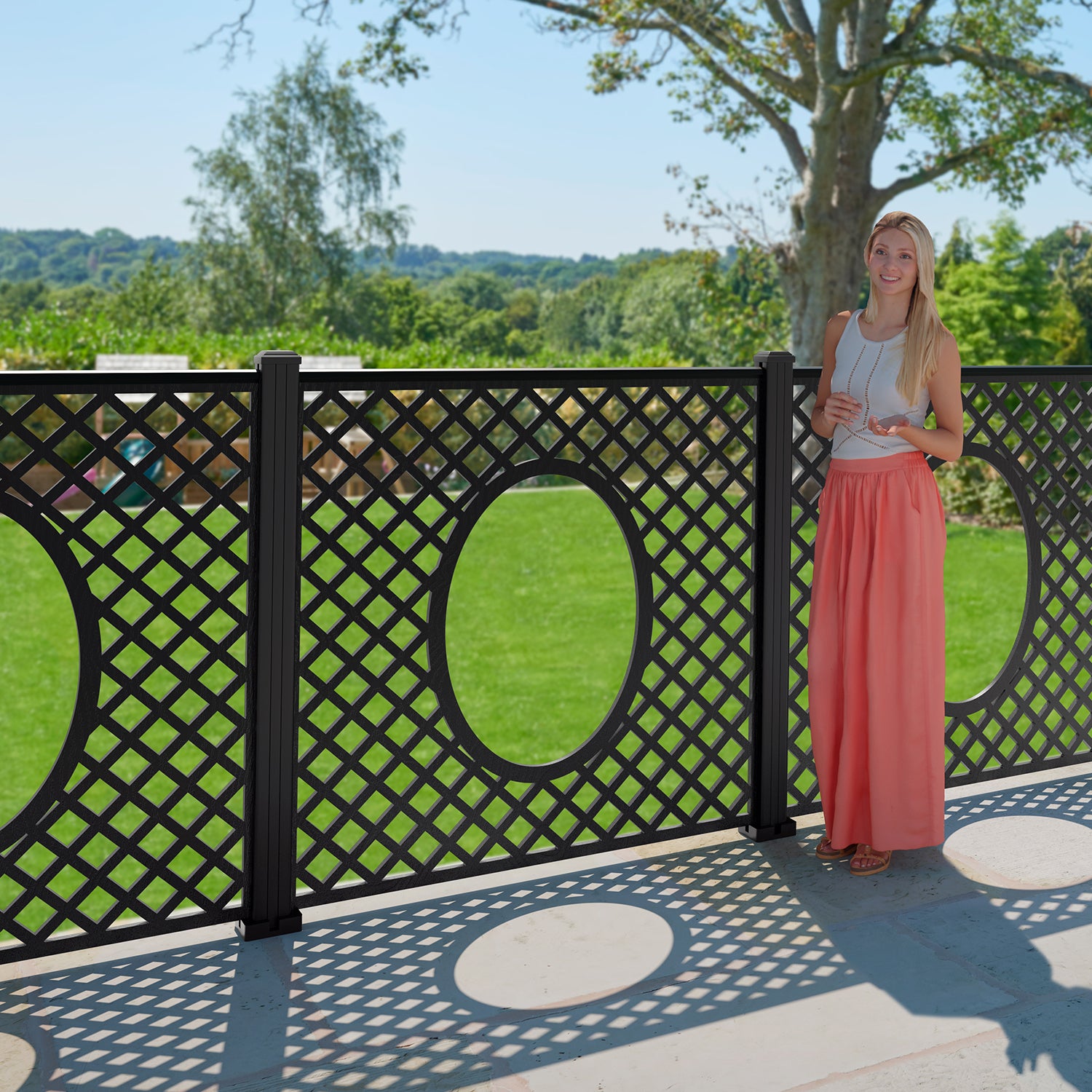 Amersham Decorative Fence - 120x120cm - with our composite posts