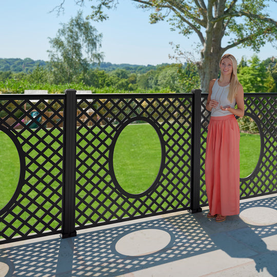 Amersham Decorative Fence - 120x120cm - with our composite posts