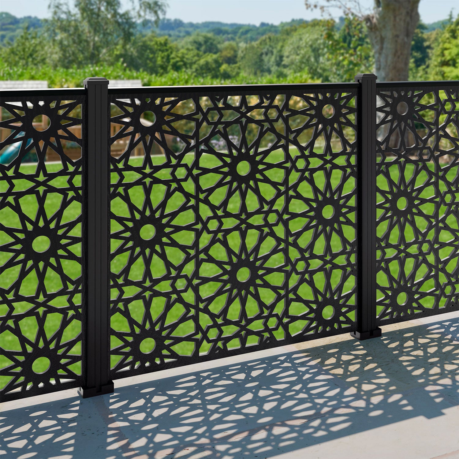 Amina Decorative Fence - 120x120cm - with our composite posts