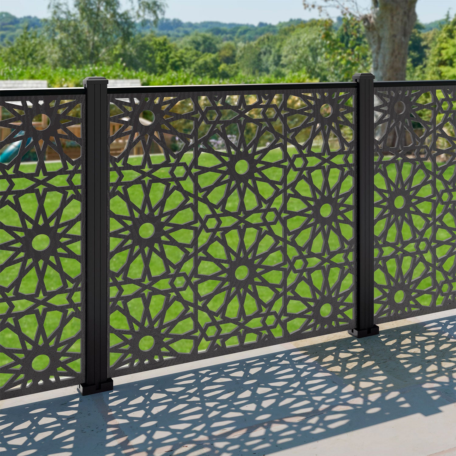 Amina Decorative Fence - 120x120cm - with our composite posts