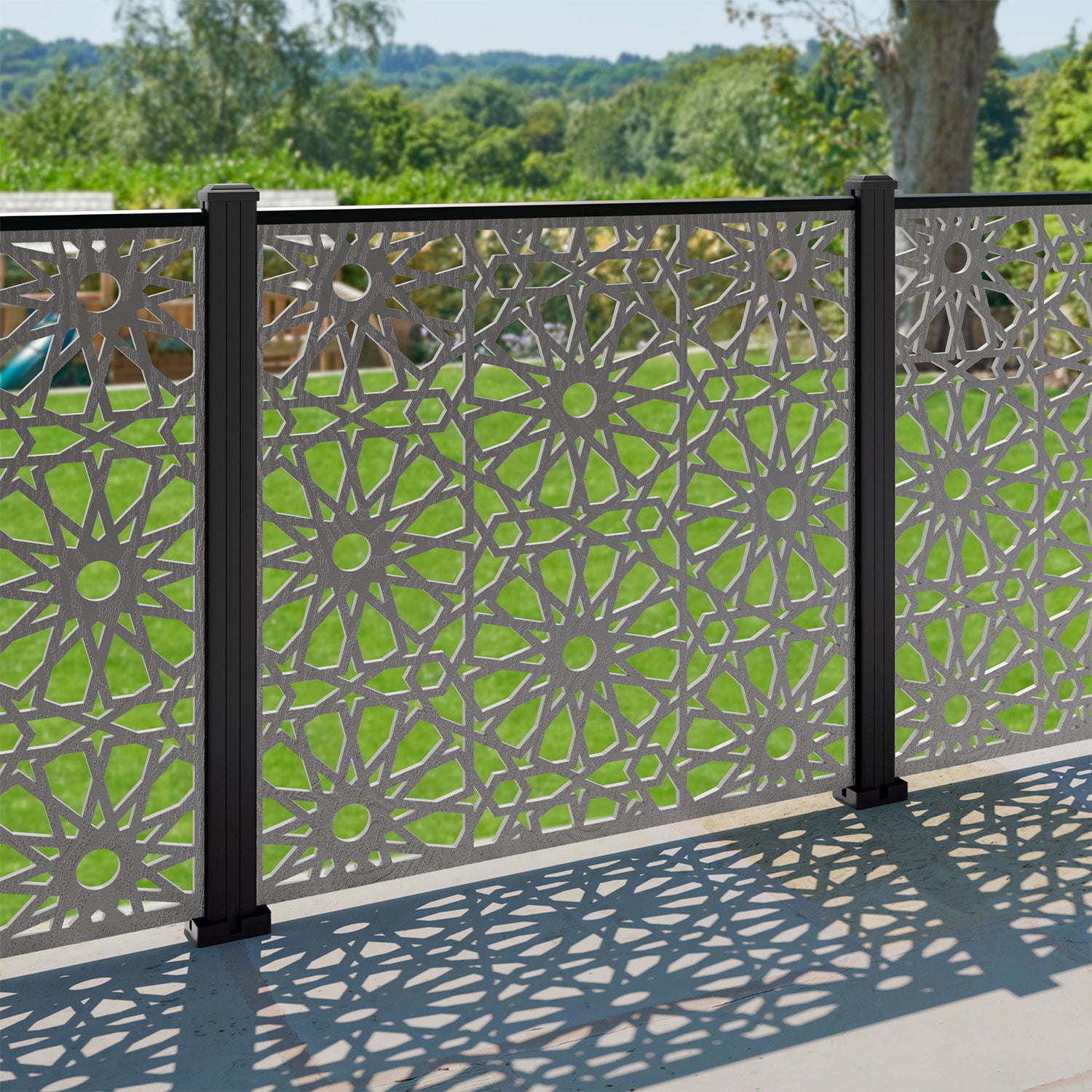 Amina Decorative Fence - 120x120cm - with our composite posts