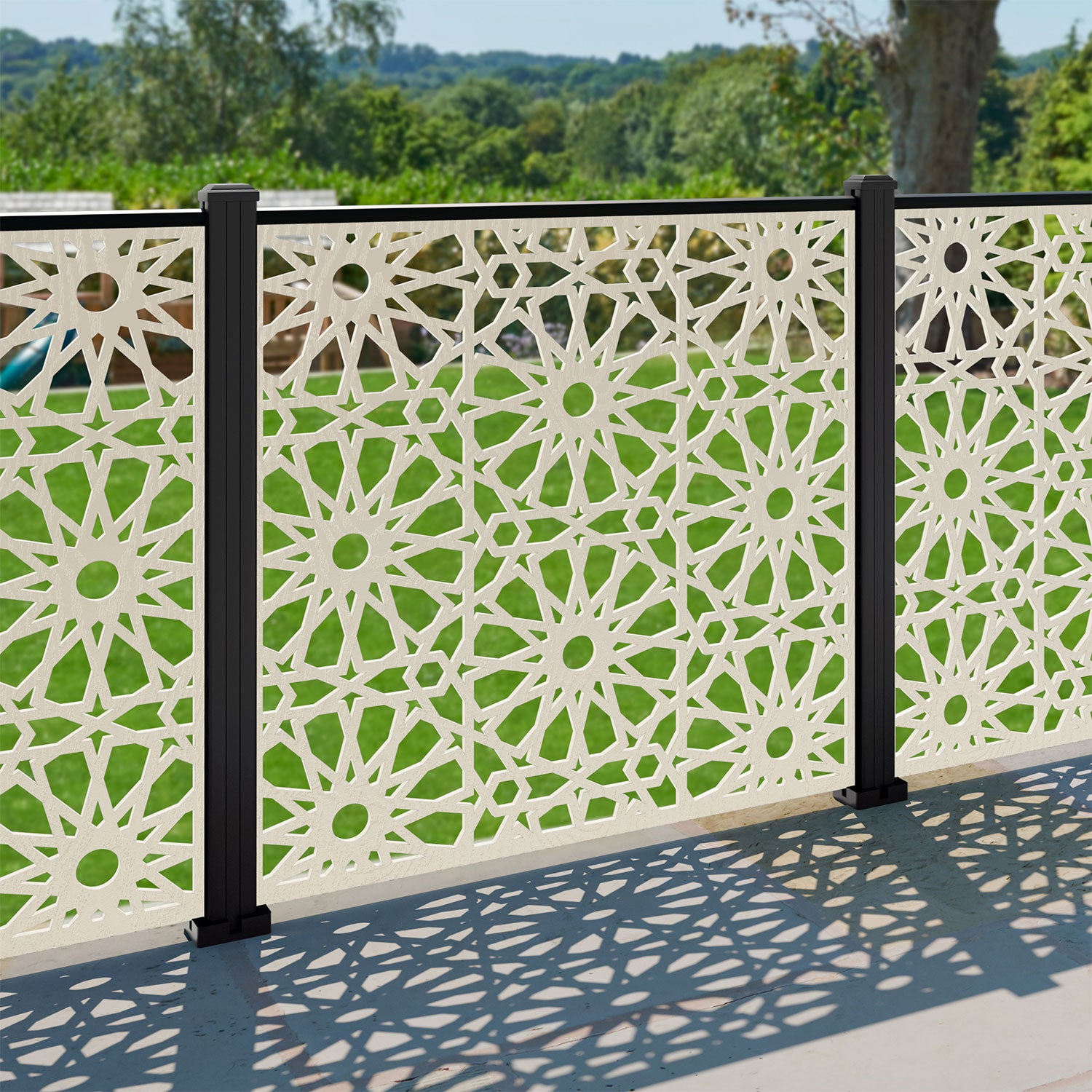 Amina Decorative Fence - 120x120cm - with our composite posts