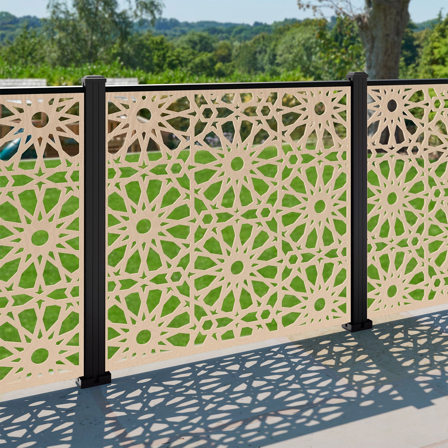 Amina Decorative Fence - 120x120cm - with our composite posts