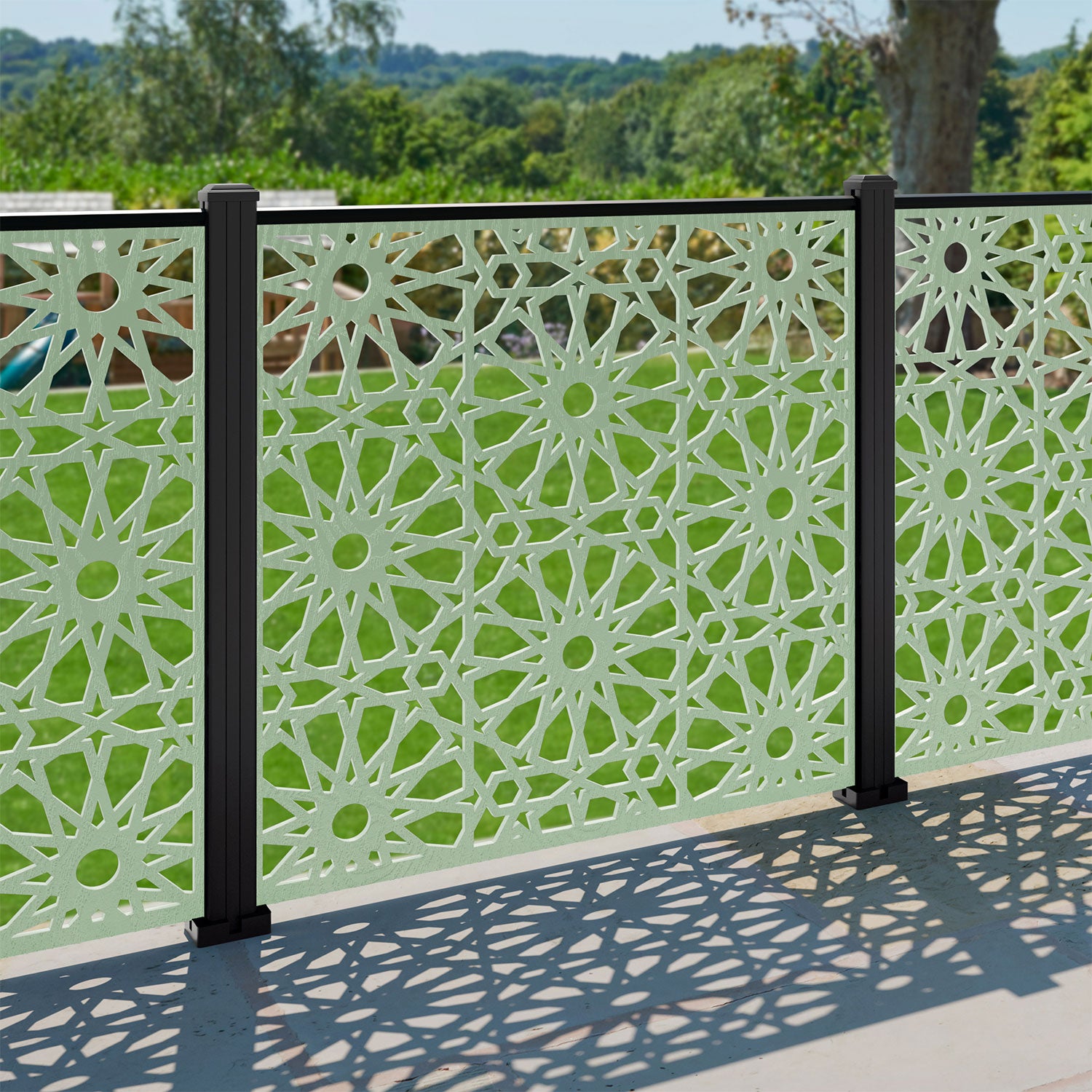 Amina Decorative Fence - 120x120cm - with our composite posts