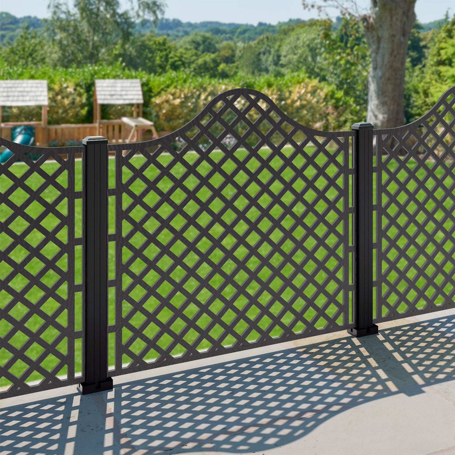 Beaumont Decorative Fence - 120x120cm - with our aluminium posts