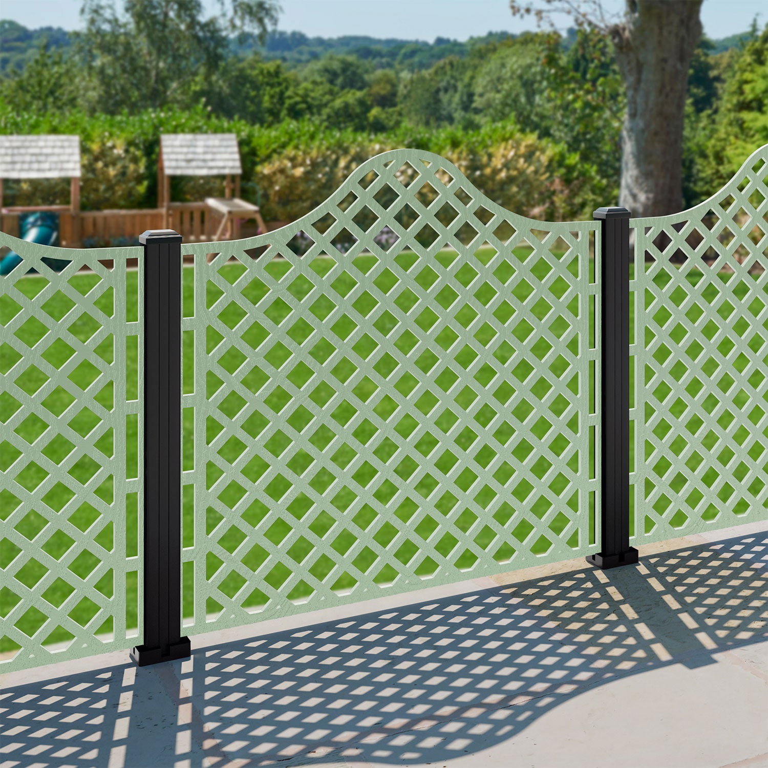 Beaumont Decorative Fence - 120x120cm - with our aluminium posts