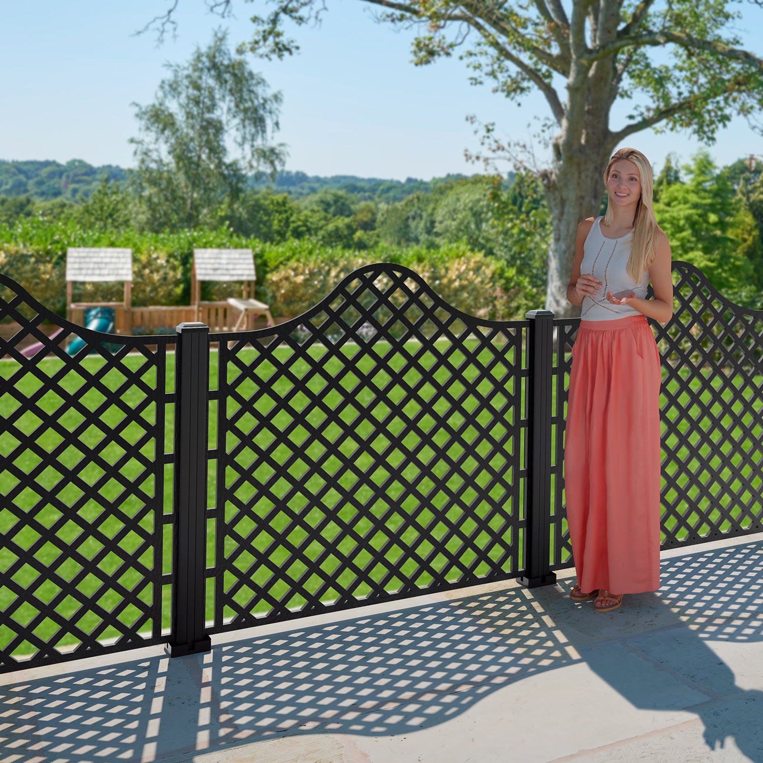 Beaumont Decorative Fence - 120x120cm - with our composite posts