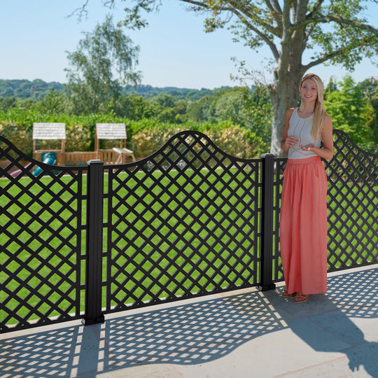 Beaumont Decorative Fence - 120x120cm - with our aluminium posts