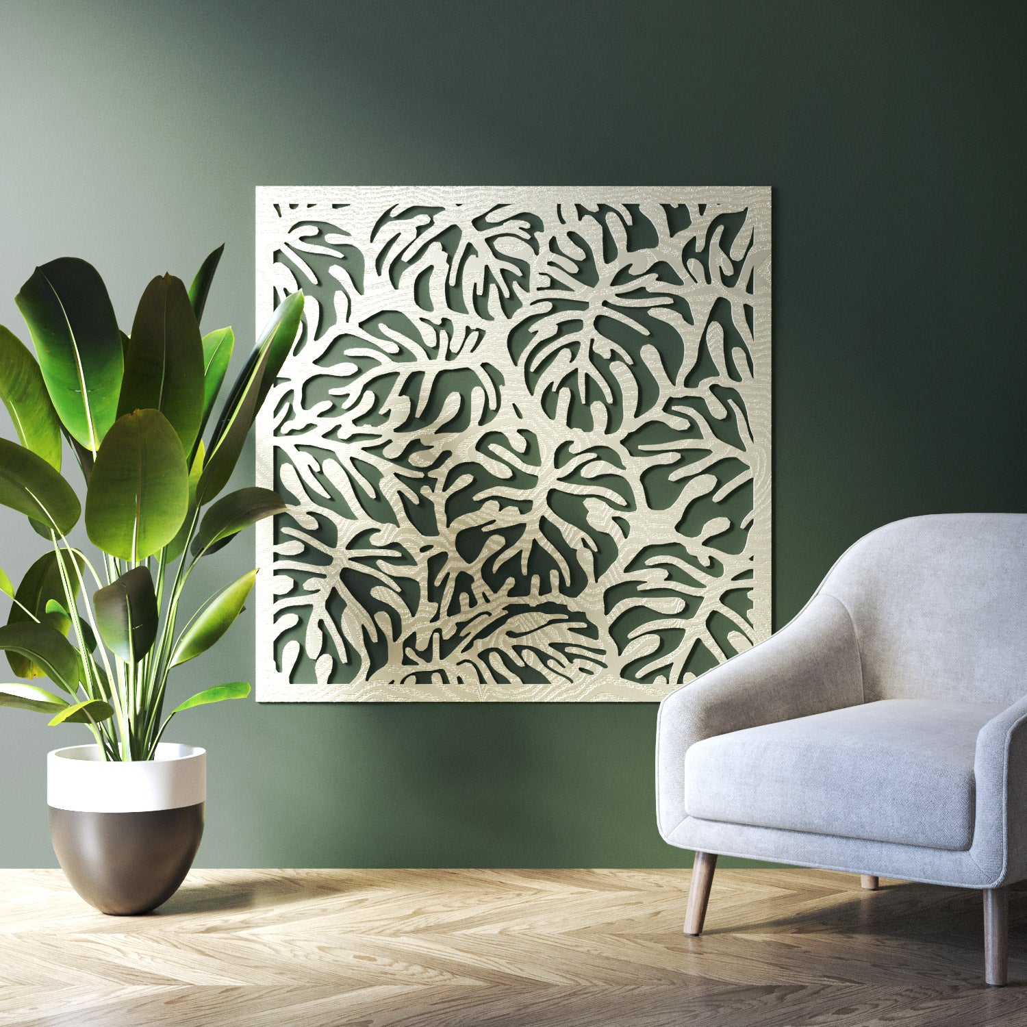 Botanic indoor decorative panel