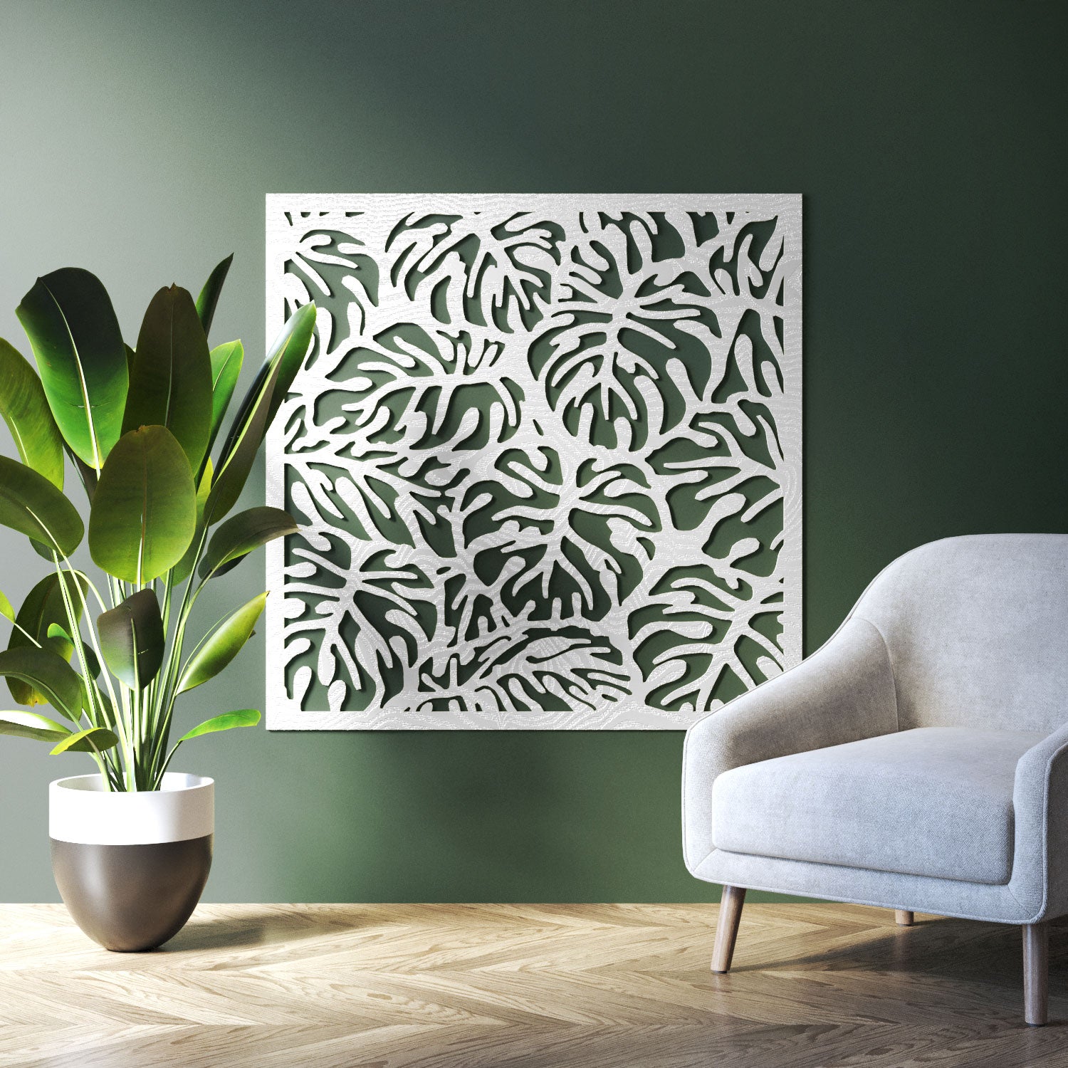 Botanic indoor decorative panel