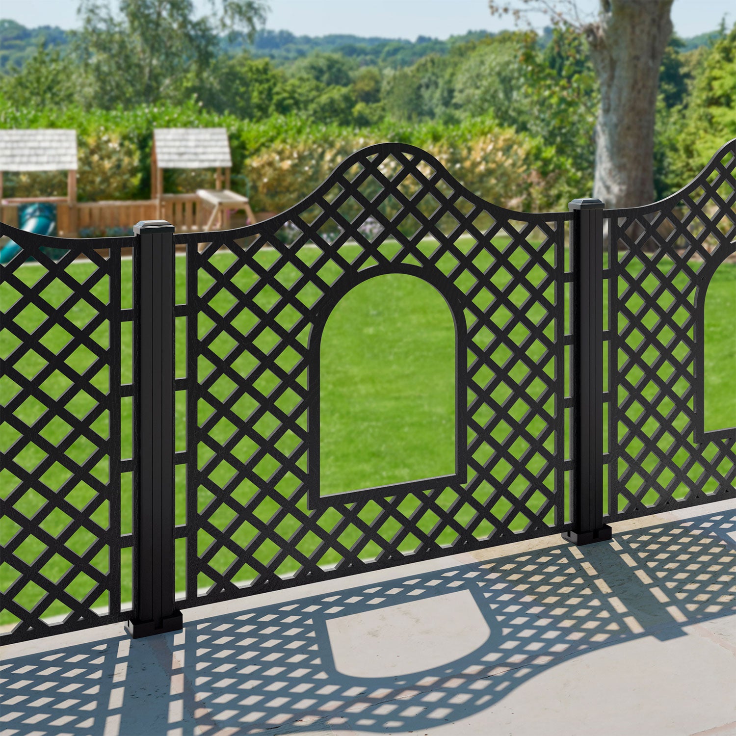 Burford Decorative Fence - 120x120cm - with our aluminium posts