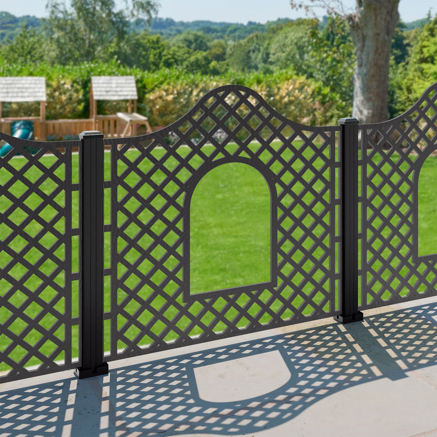 Burford Decorative Fence - 120x120cm - with our aluminium posts