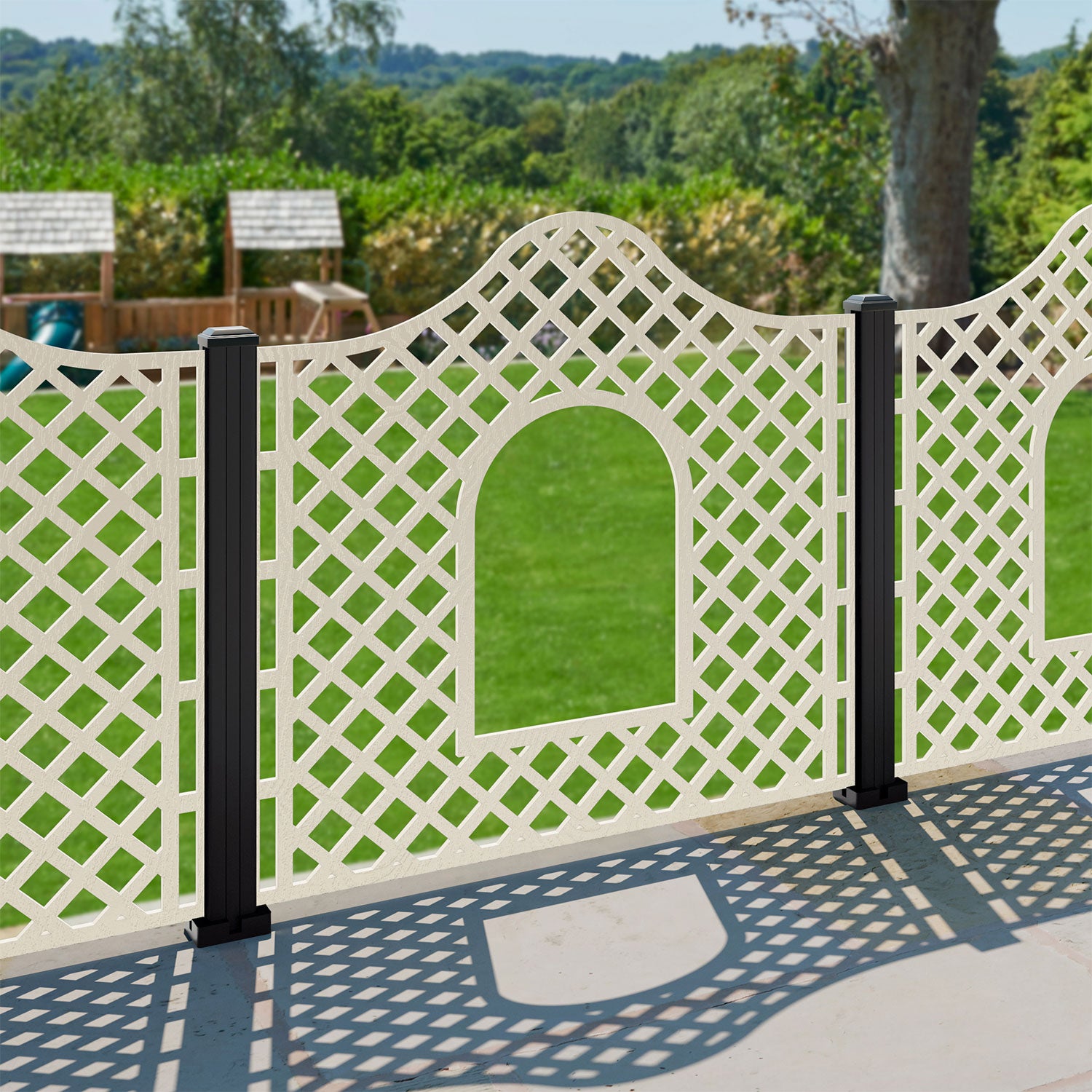 Burford Decorative Fence - 120x120cm - with our aluminium posts