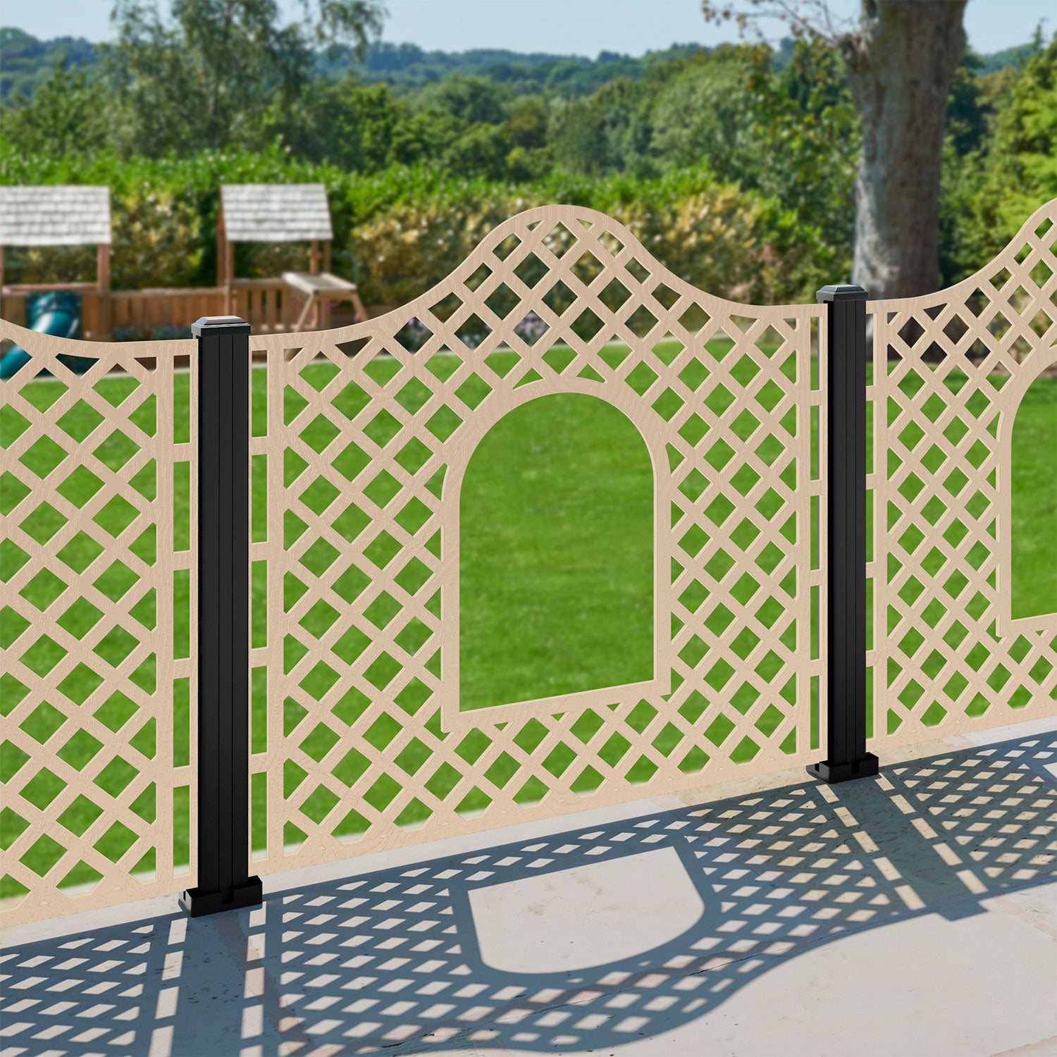 Burford Decorative Fence - 120x120cm - with our aluminium posts