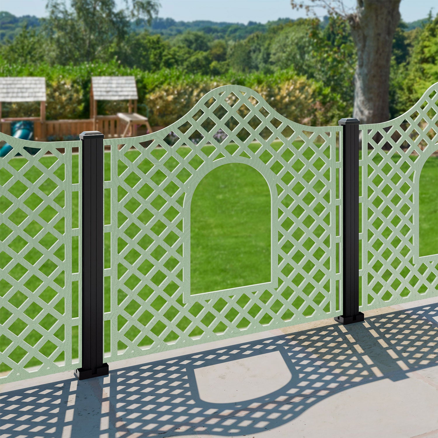 Burford Decorative Fence - 120x120cm - with our aluminium posts