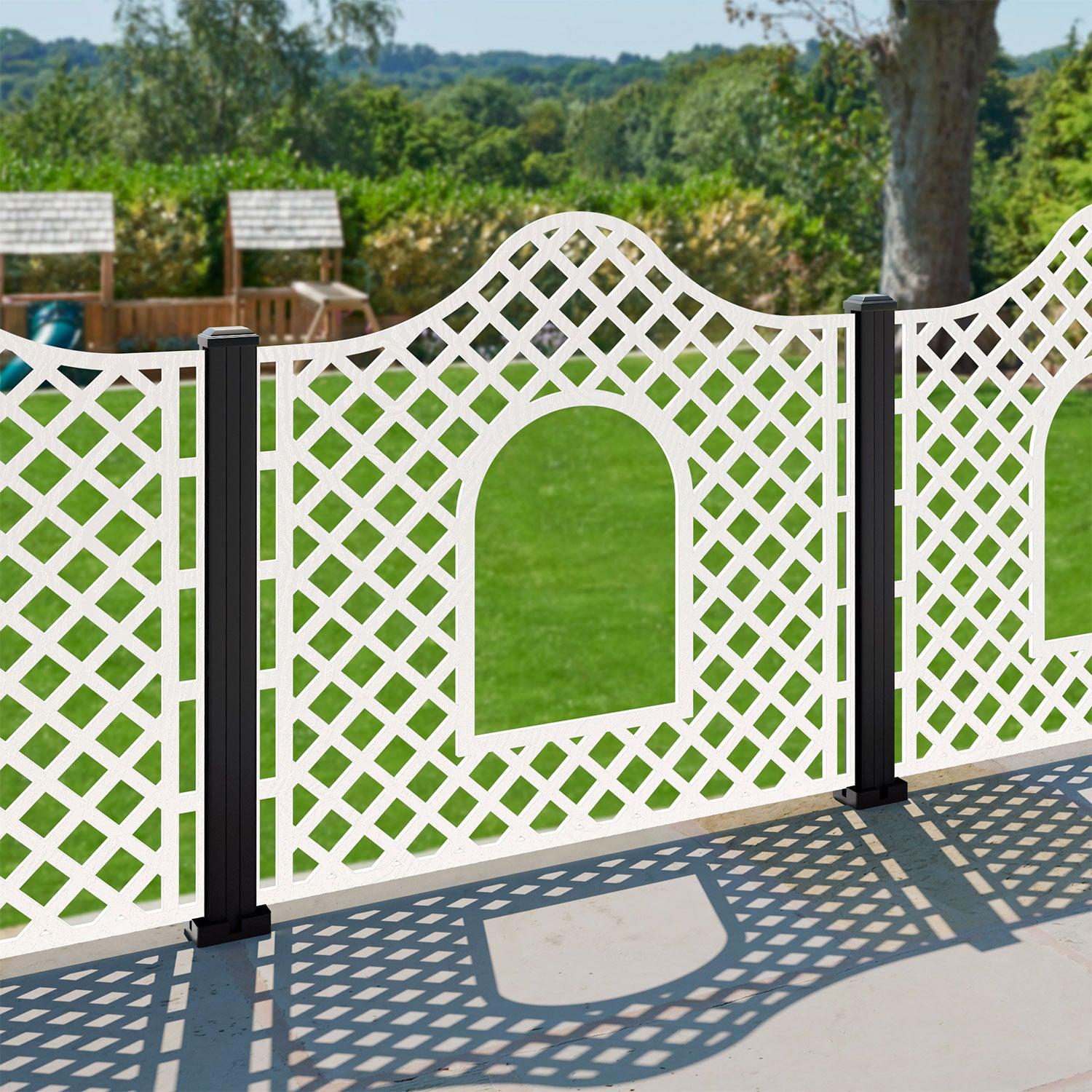 Burford Decorative Fence - 120x120cm - with our aluminium posts