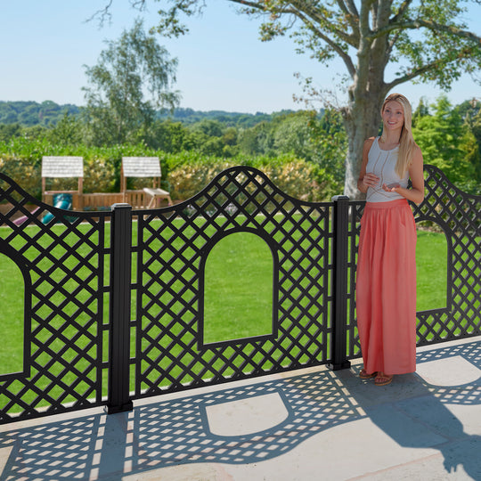 Burford Decorative Fence - 120x120cm - with our composite posts