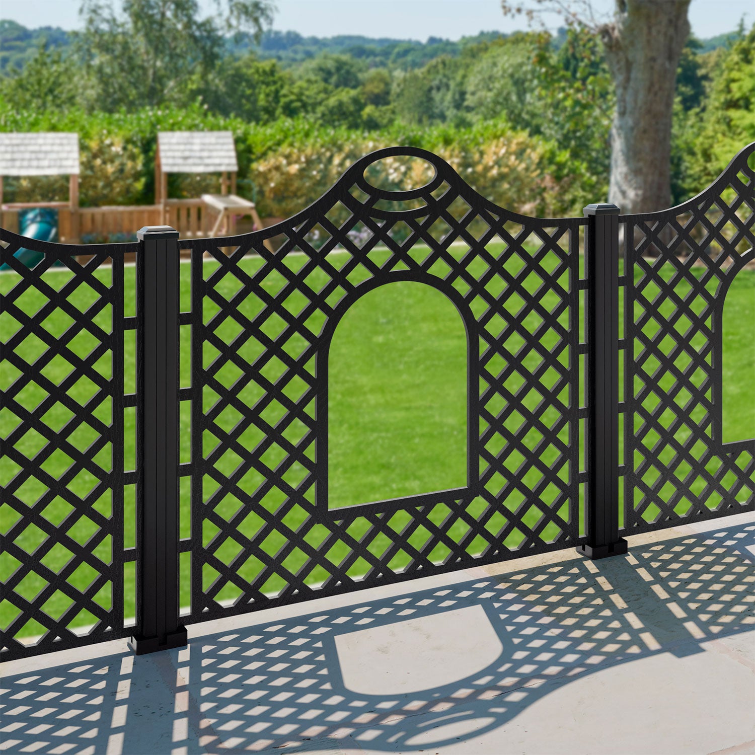 Claridge Decorative Fence - 120x120cm - with our aluminium posts