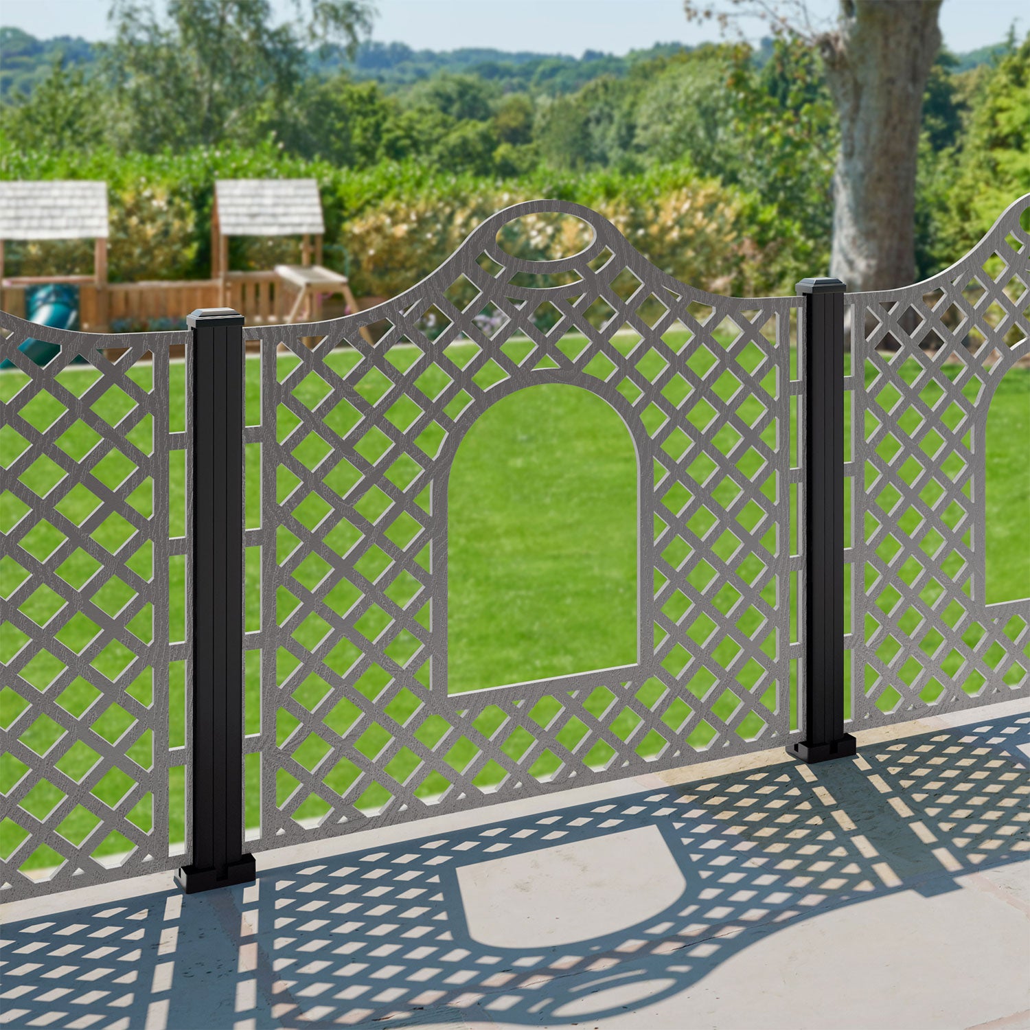 Claridge Decorative Fence - 120x120cm - with our aluminium posts
