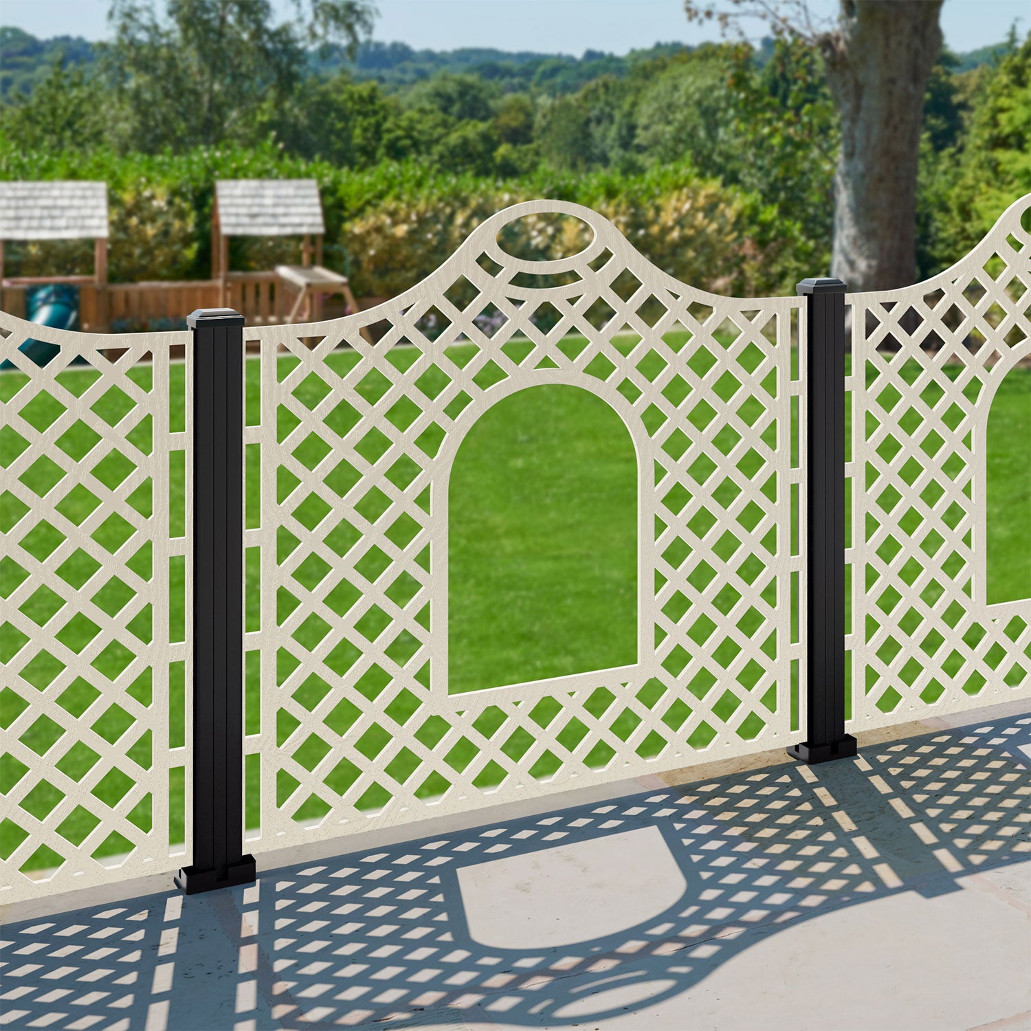 Claridge Decorative Fence - 120x120cm - with our aluminium posts