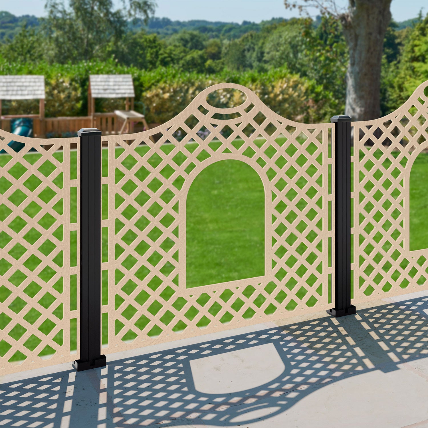 Claridge Decorative Fence - 120x120cm - with our aluminium posts
