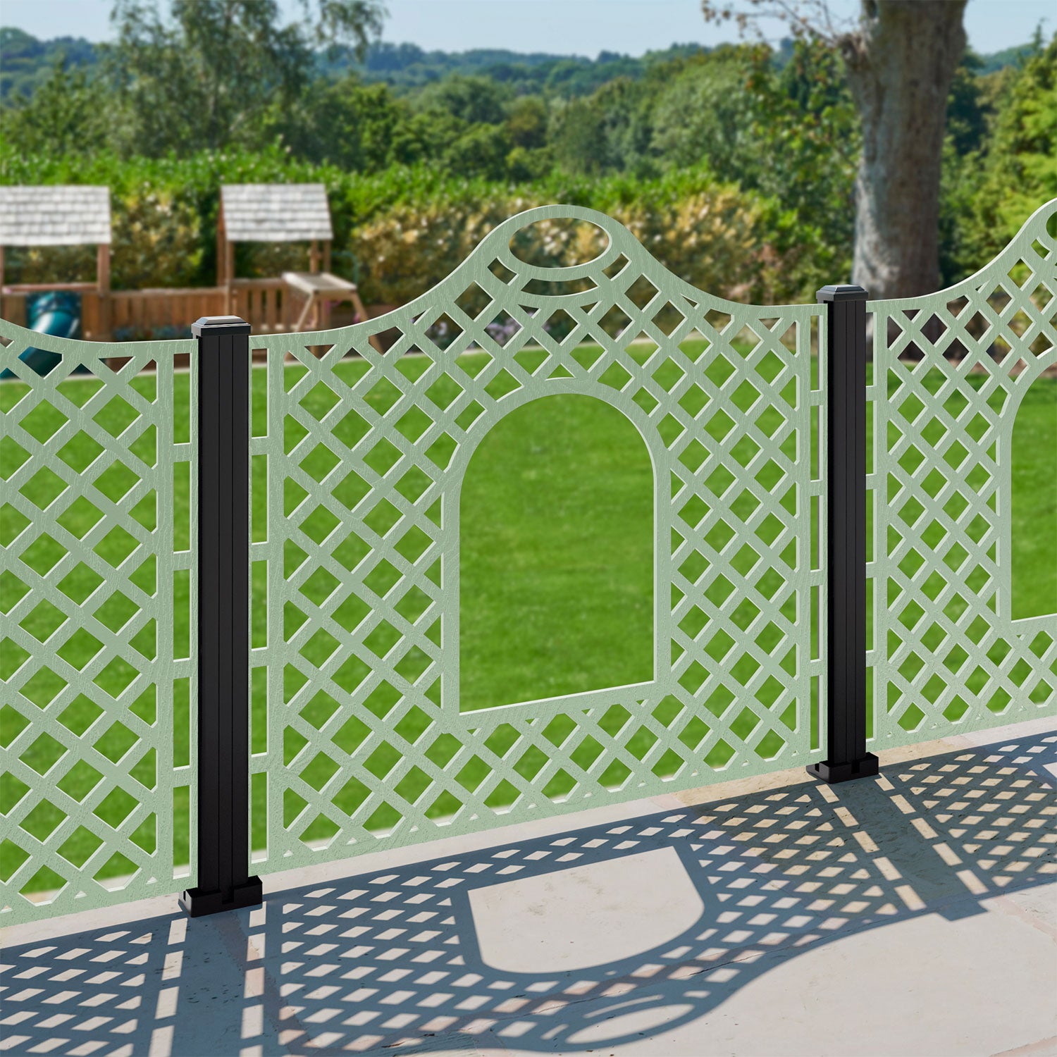 Claridge Decorative Fence - 120x120cm - with our composite posts