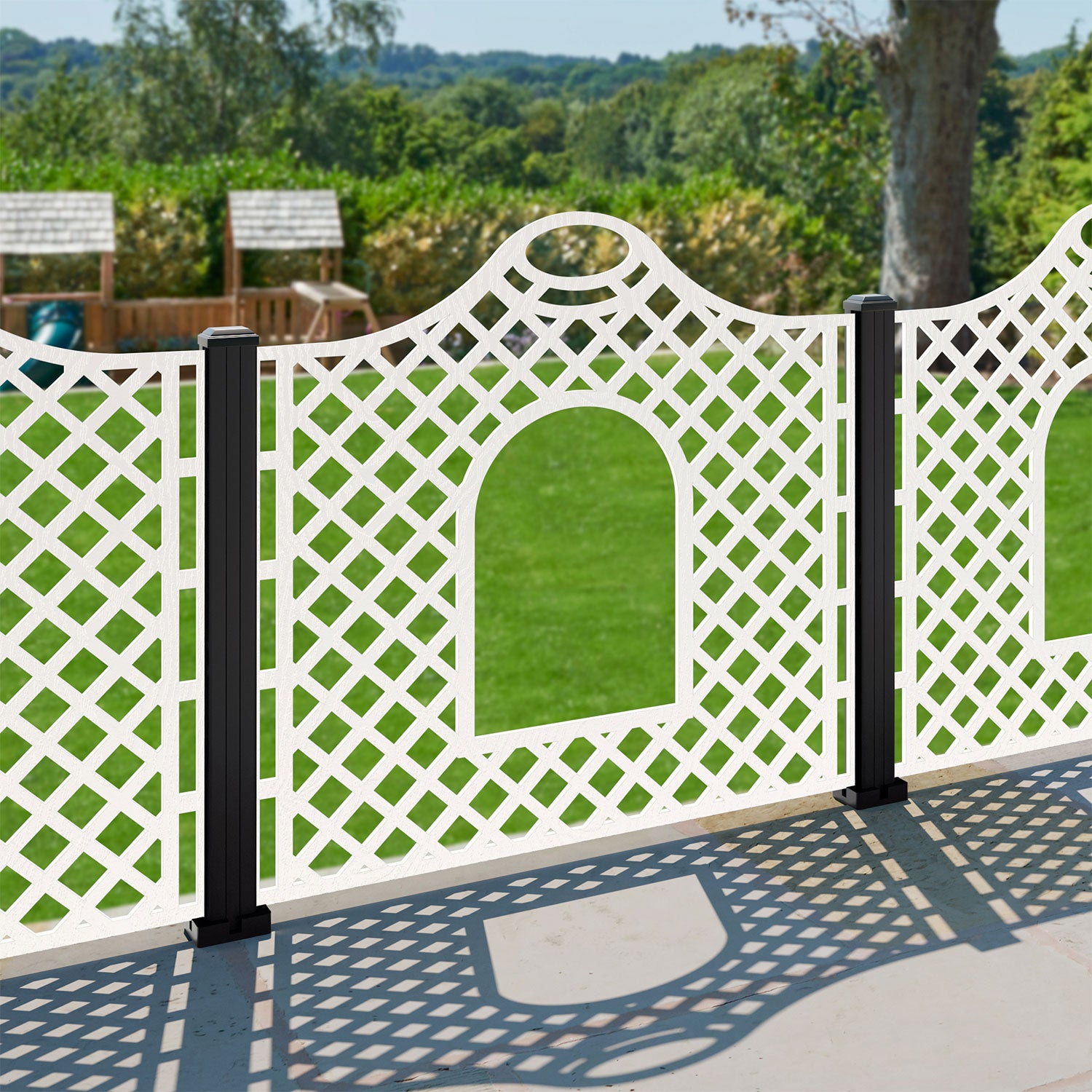 Claridge Decorative Fence - 120x120cm - with our aluminium posts