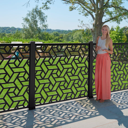Contour Decorative Fence - 120x120cm - with our aluminium posts