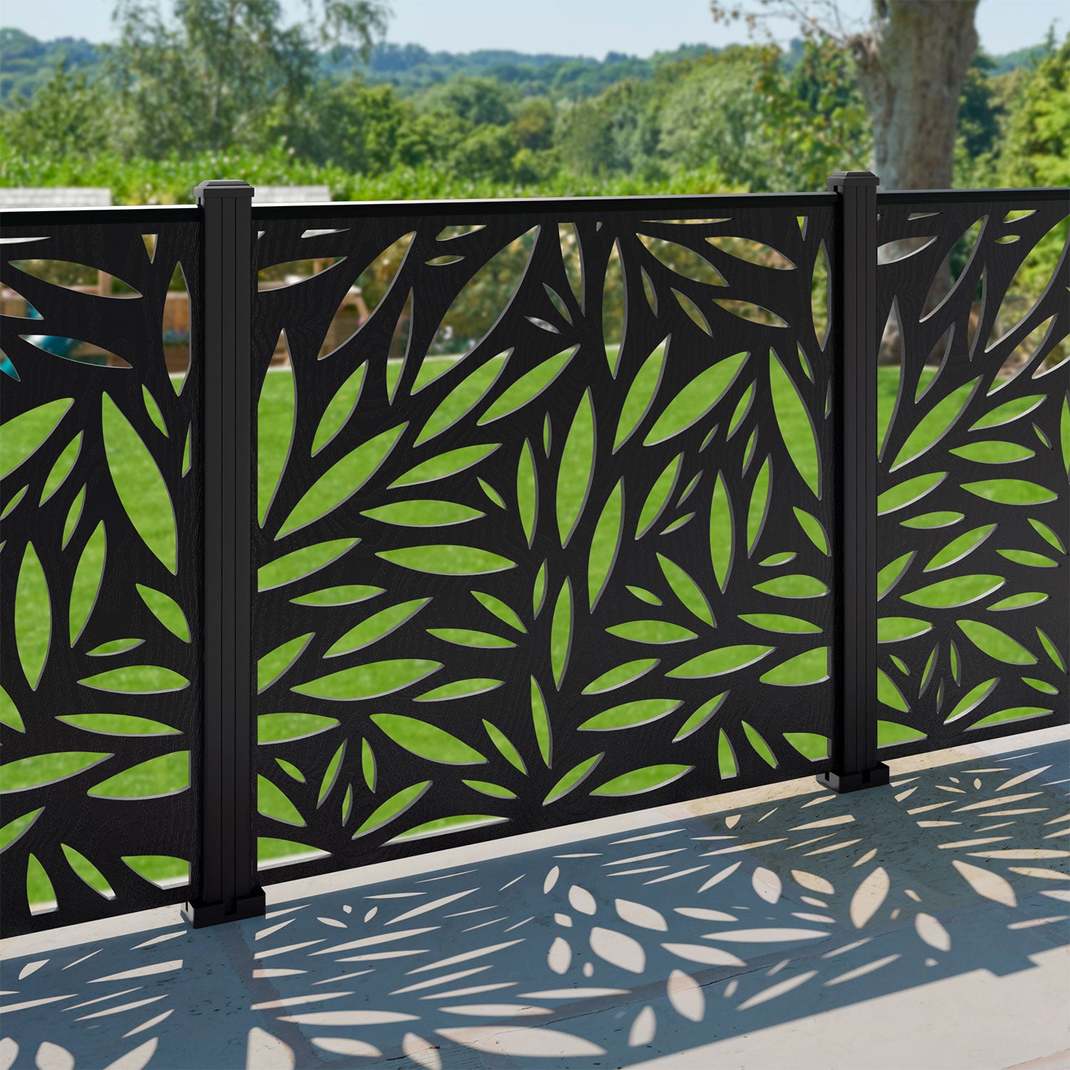 Foliage Decorative Fence - 120x120cm - with our aluminium posts