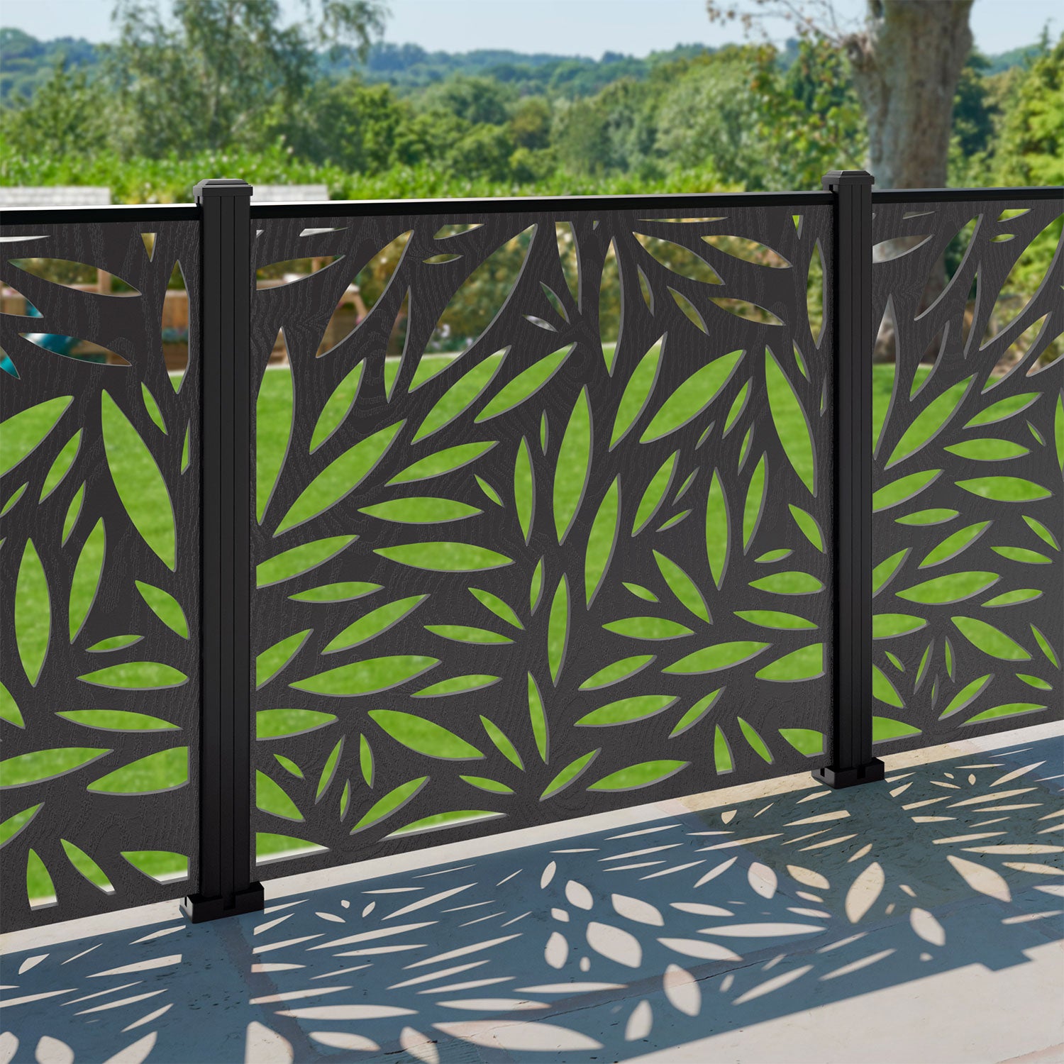Foliage Decorative Fence - 120x120cm - with our aluminium posts