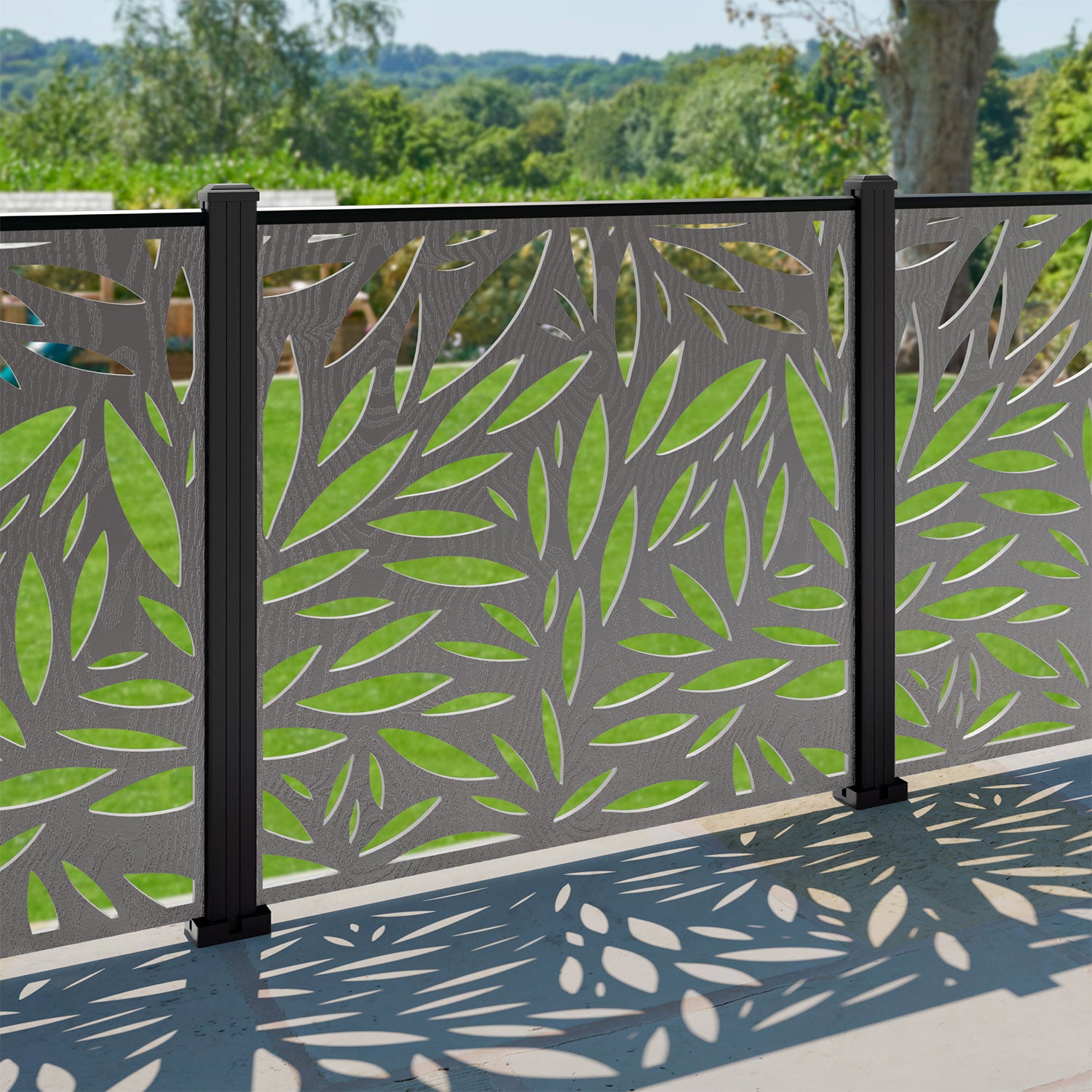 Foliage Decorative Fence - 120x120cm - with our composite posts