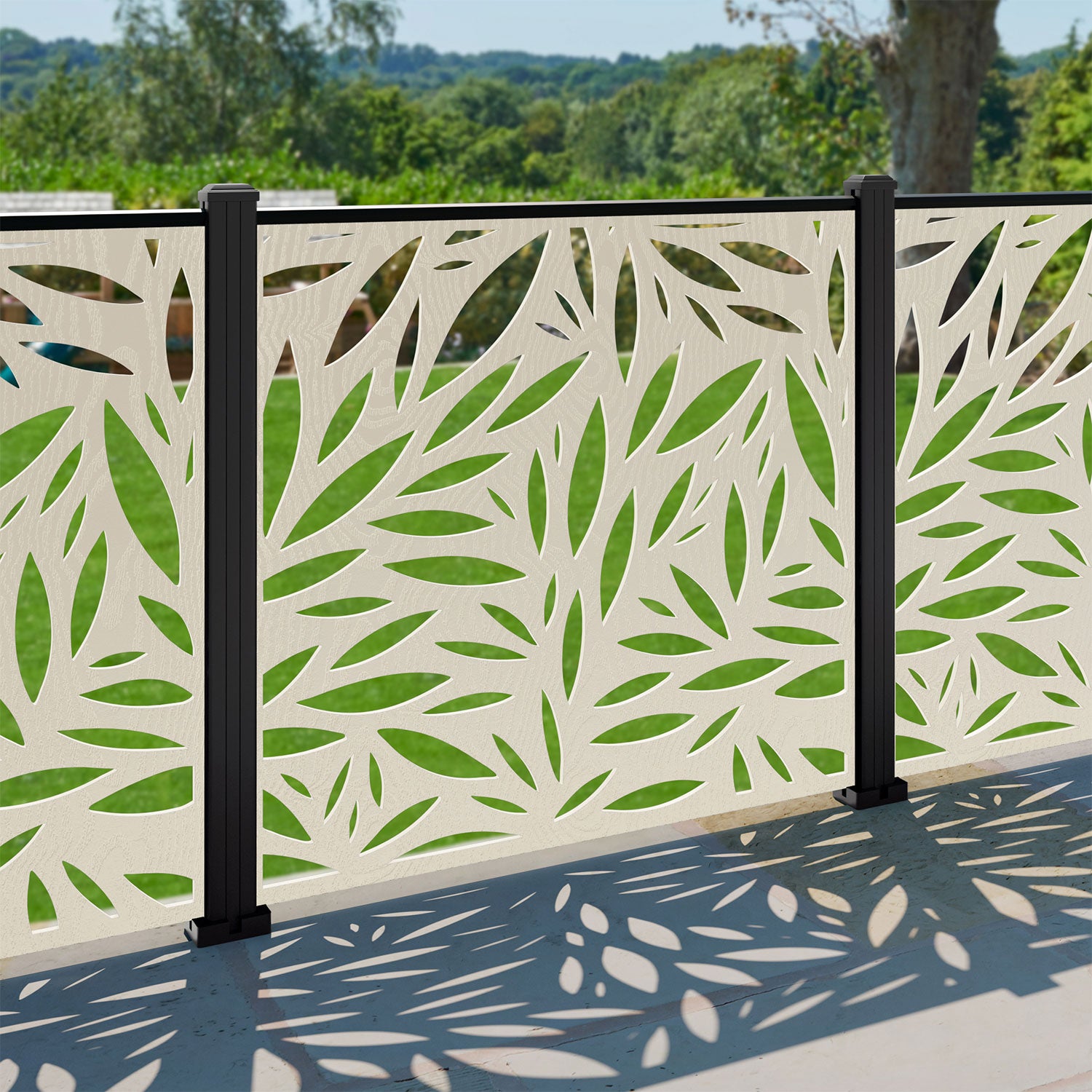 Foliage Decorative Fence - 120x120cm - with our aluminium posts