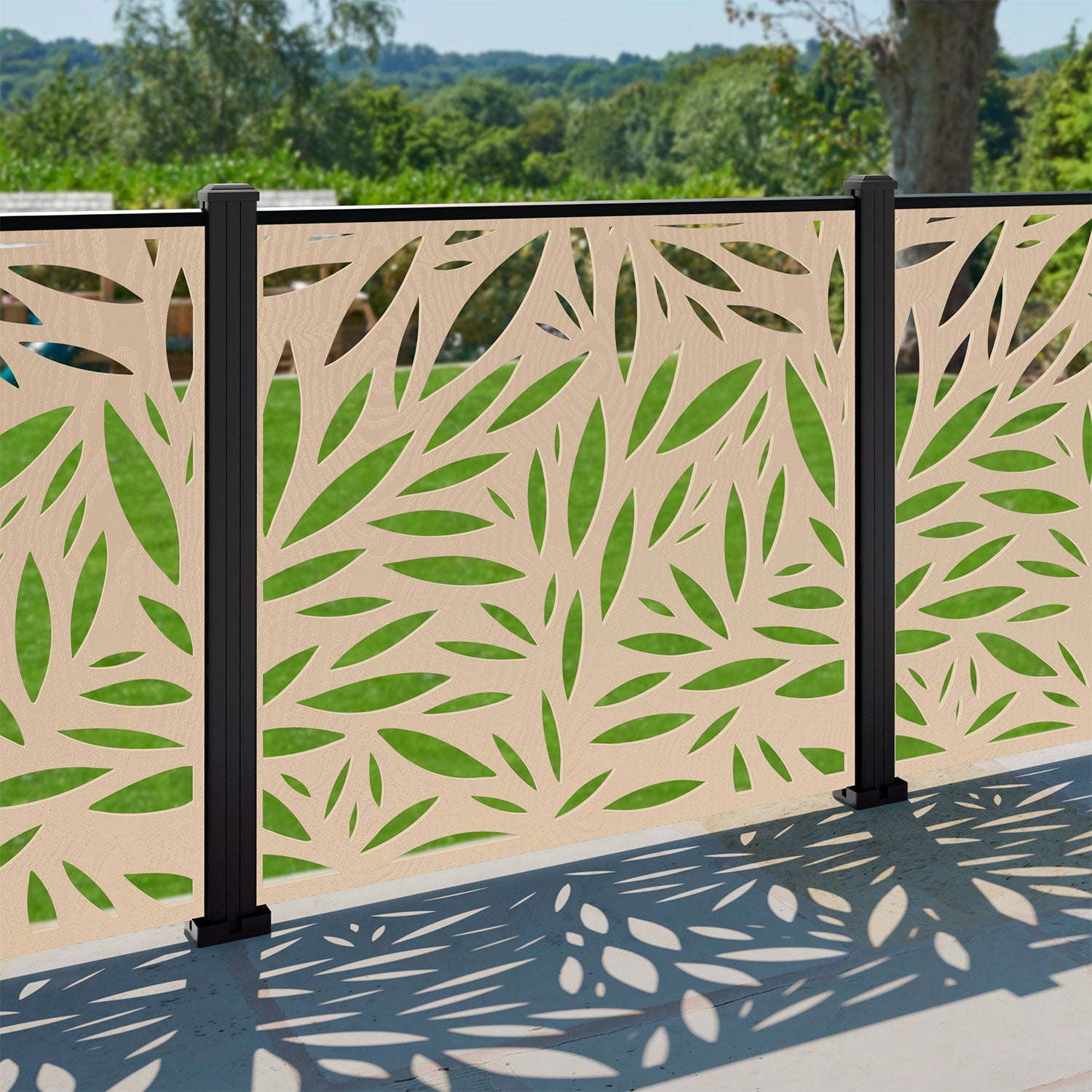 Foliage Decorative Fence - 120x120cm - with our aluminium posts