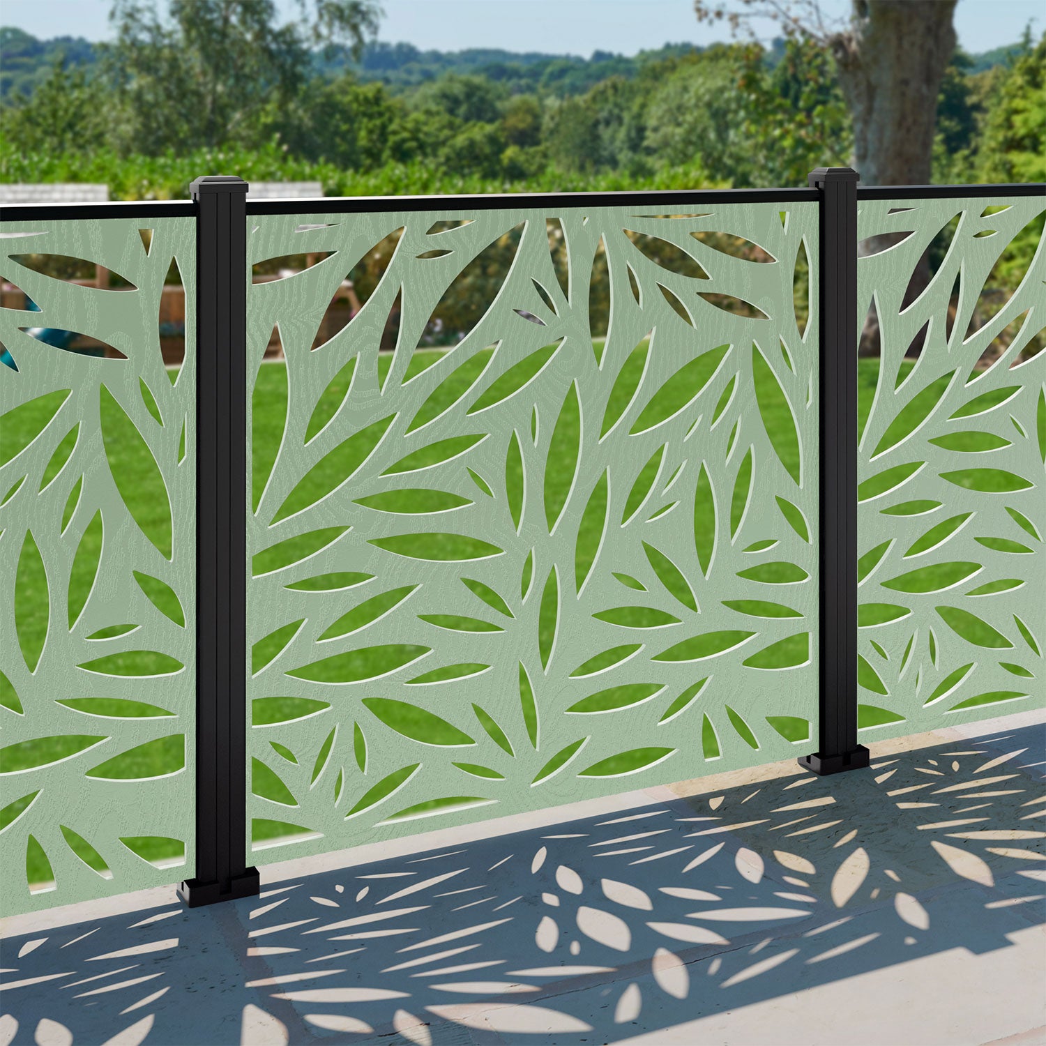 Foliage Decorative Fence - 120x120cm - with our composite posts