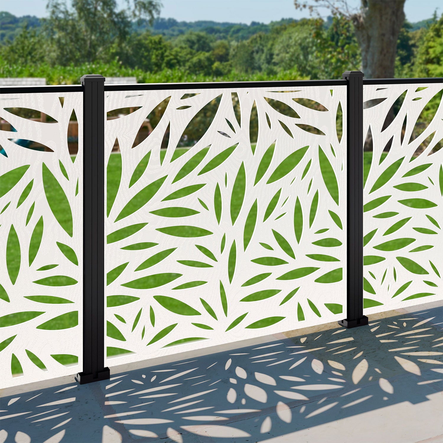Foliage Decorative Fence - 120x120cm - with our aluminium posts