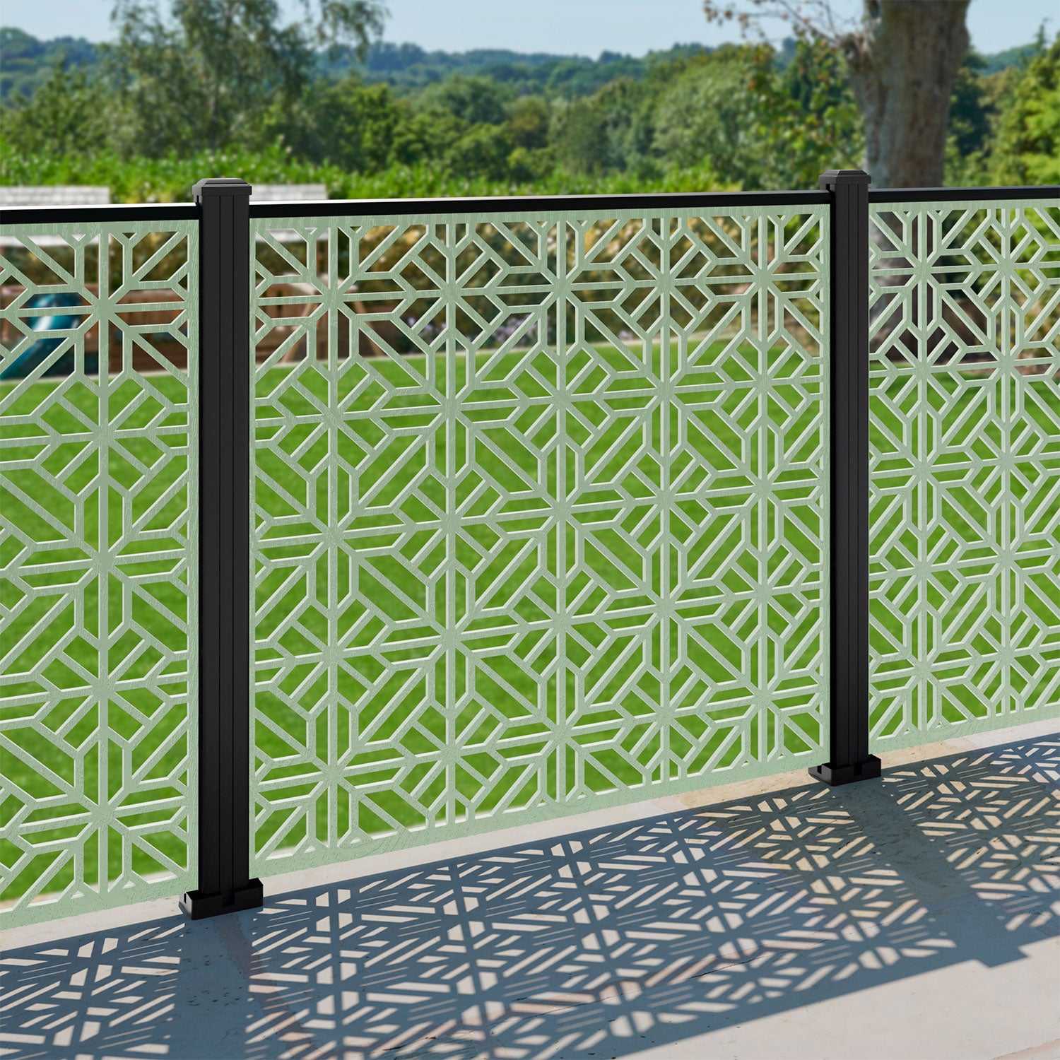 Geo Decorative Fence - 120x120cm - with our composite posts