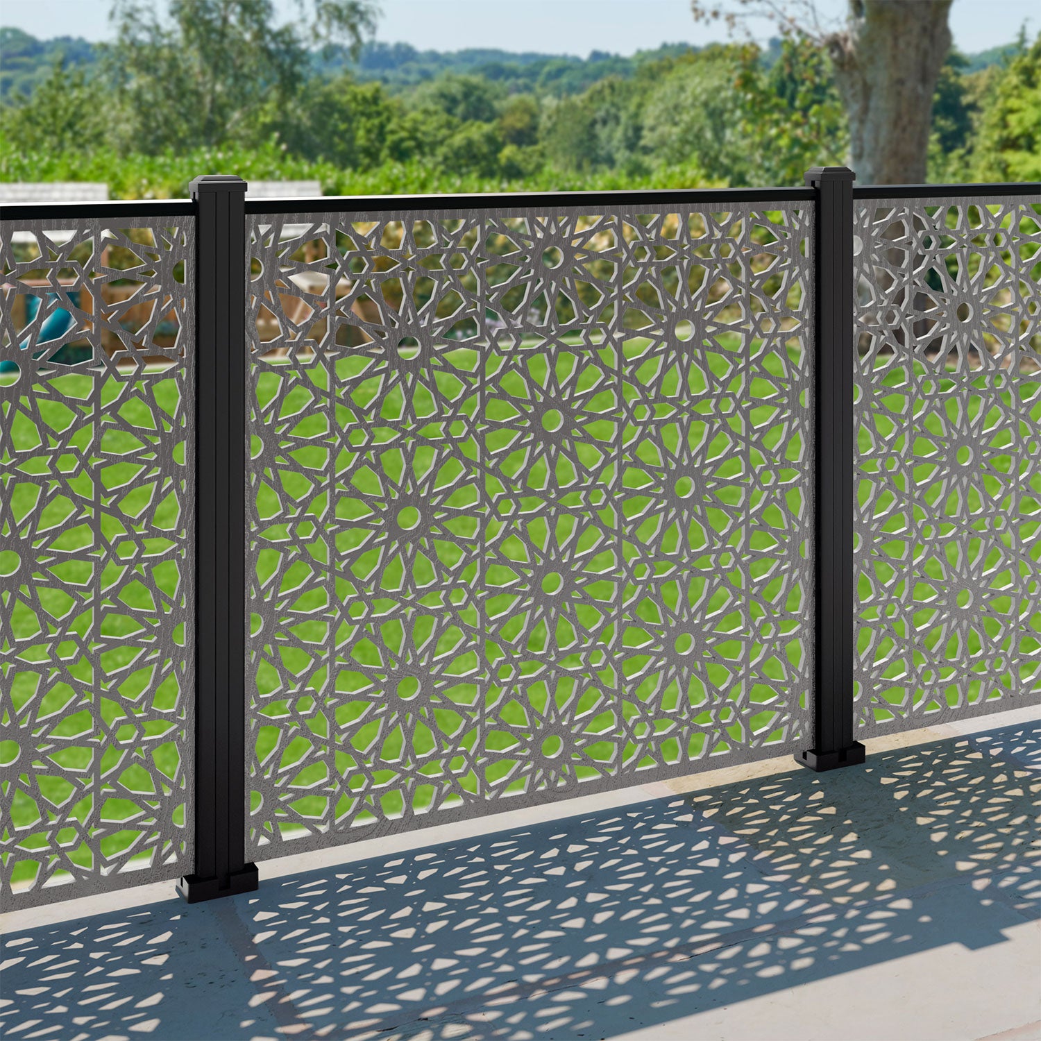 Hambra Decorative Fence - 120x120cm - with our composite posts