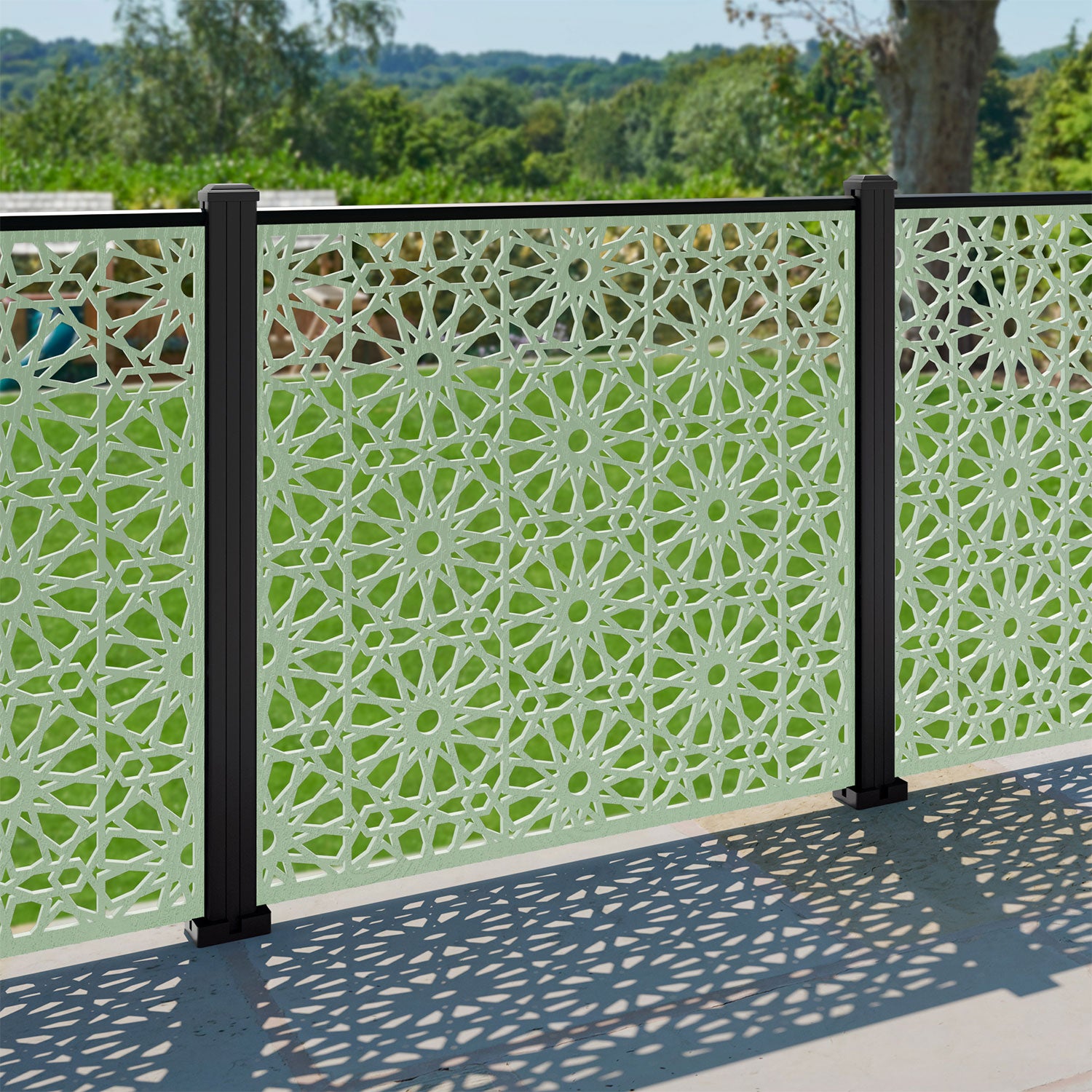Hambra Decorative Fence - 120x120cm - with our aluminium posts