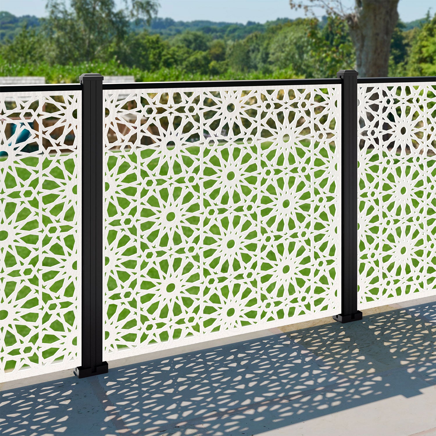 Hambra Decorative Fence - 120x120cm - with our aluminium posts