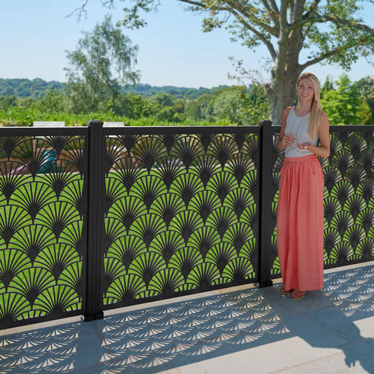 Laurel Decorative Fence - 120x120cm - with our aluminium posts